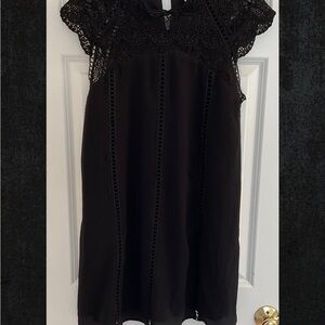Miami / Francesca’s Crochet Yoke Dress - Size Large - Black